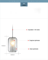 Thumbnail for Scagliola Glass Pendant Light
