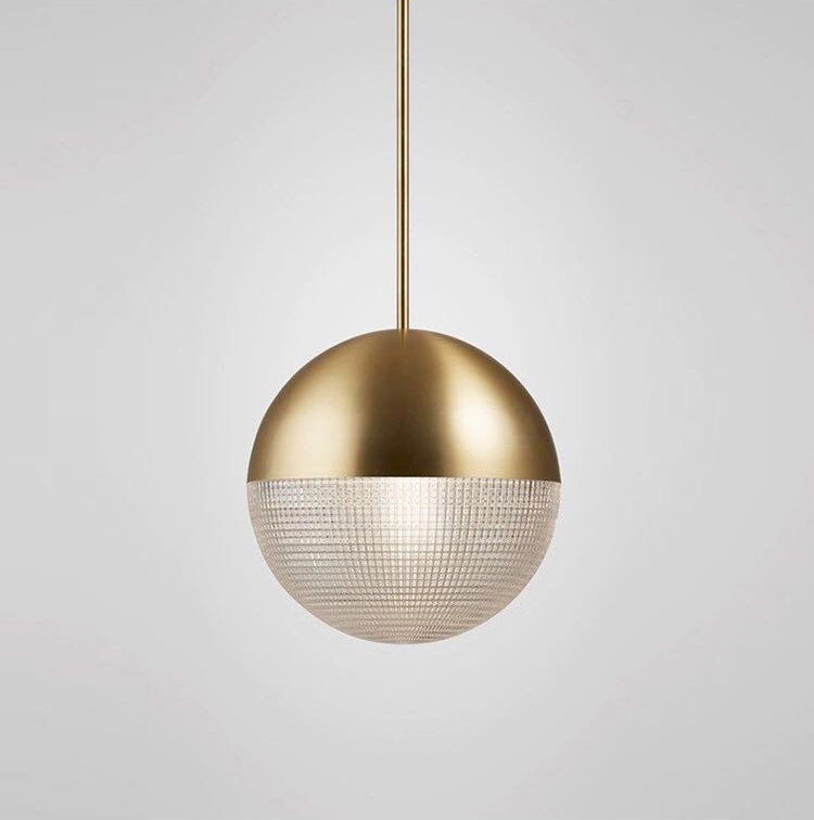 gold globe pendant light