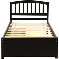 Thumbnail for Twin Platform Storage Bed Wood Bed Frame with Two Drawers and Headboard