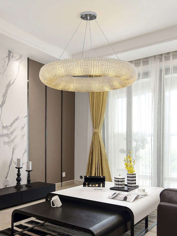 Vintage Crystal Chandelier | Chrome Multi-Light LED | Aurorae