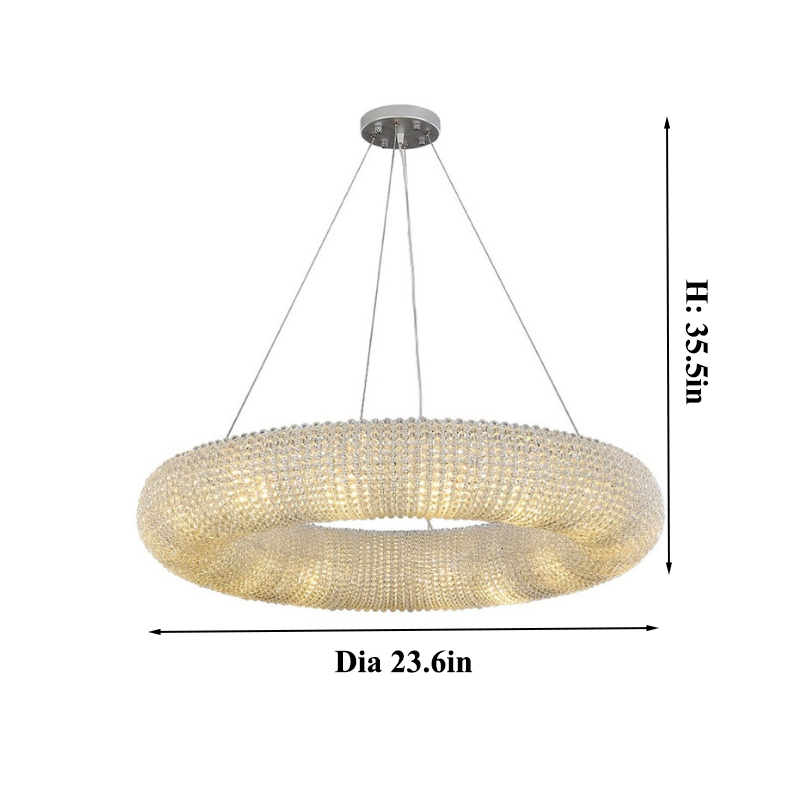 Vintage Crystal Chandelier | Chrome Multi-Light LED | Aurorae