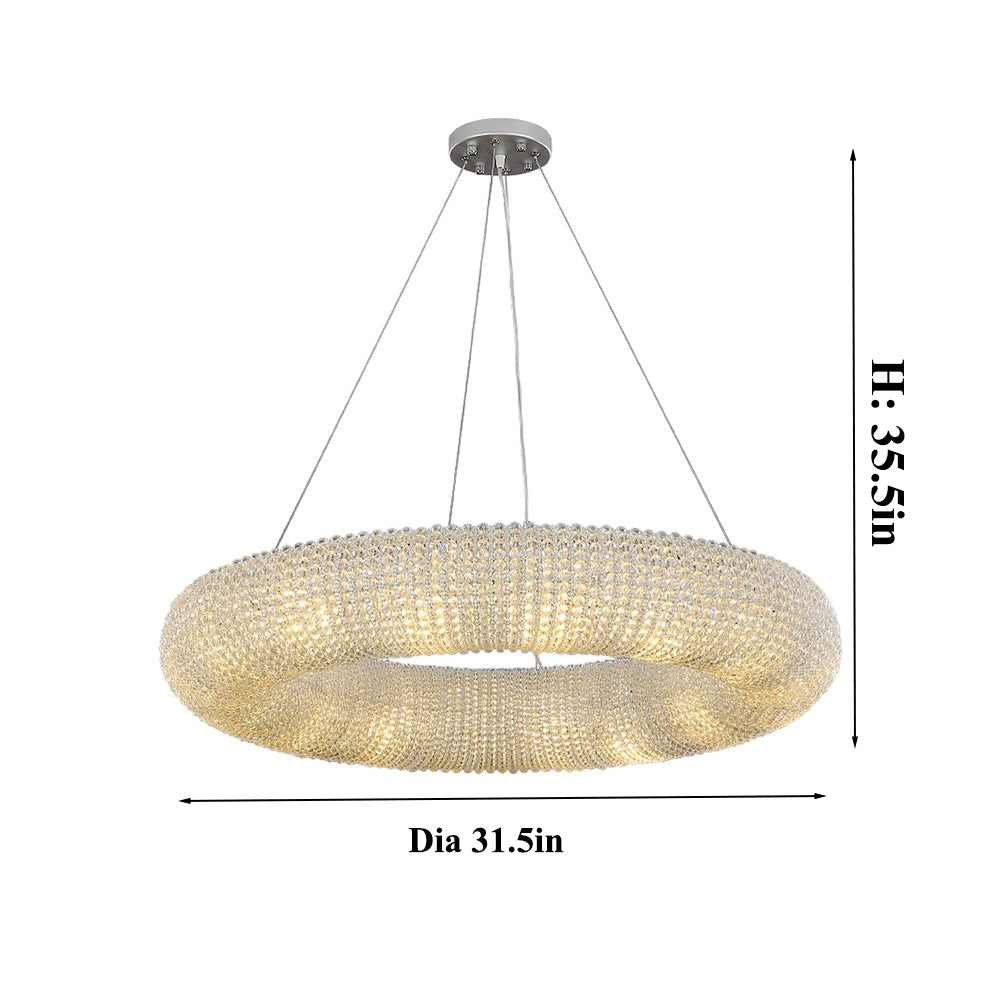 Vintage Crystal Chandelier | Chrome Multi-Light LED | Aurorae