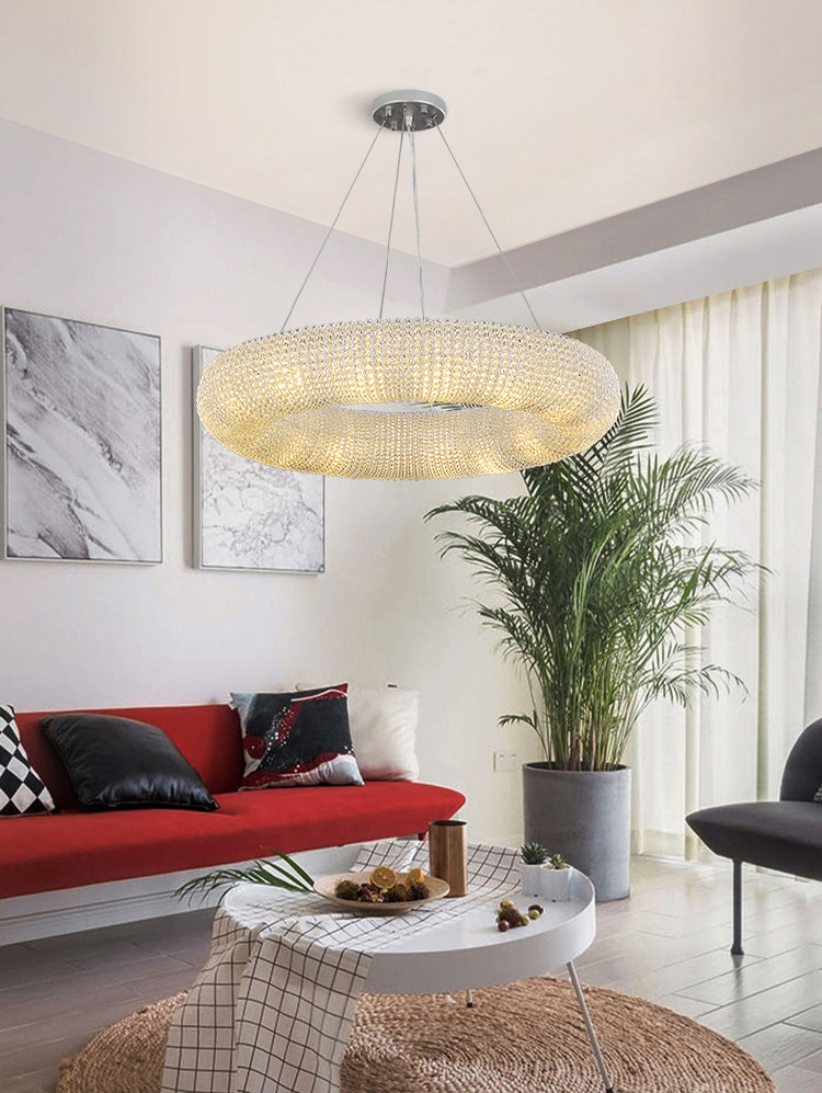Vintage Crystal Chandelier | Chrome Multi-Light LED | Aurorae
