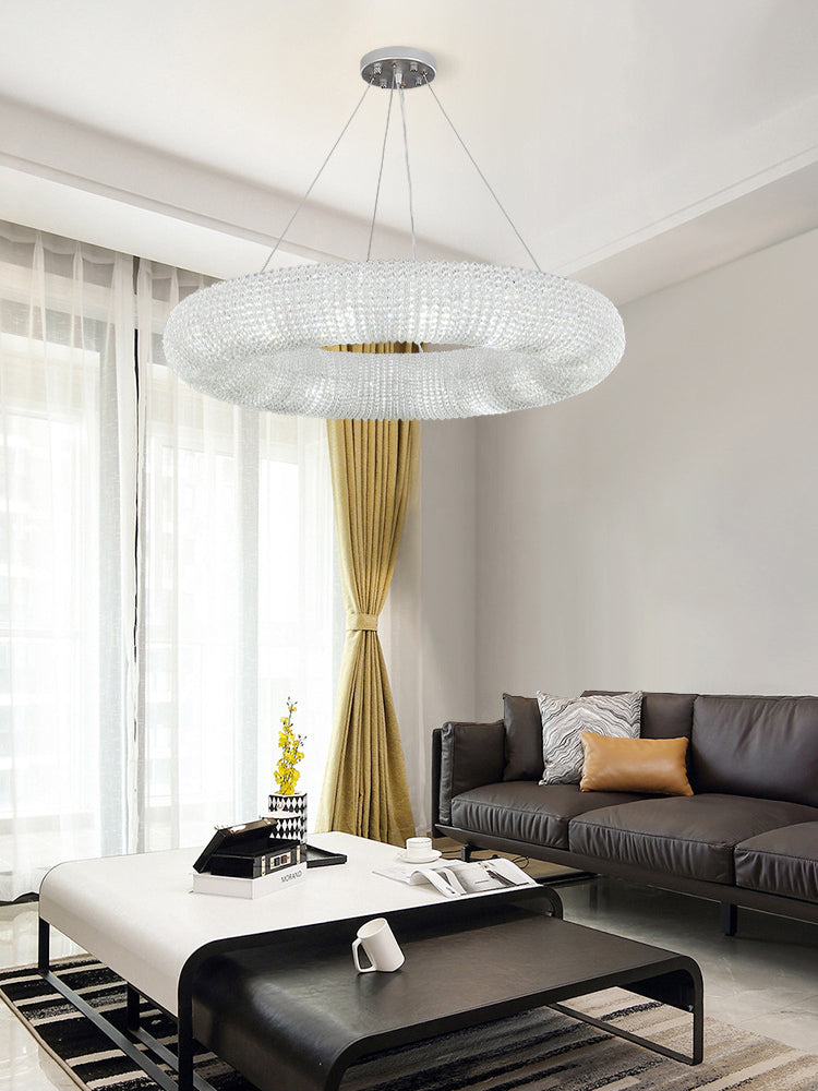 Vintage Crystal Chandelier | Chrome Multi-Light LED | Aurorae