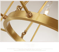 Thumbnail for Warm Antique Brass Ring Chandelier