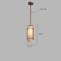 Thumbnail for Warm Brass Pendant Light with White Shade