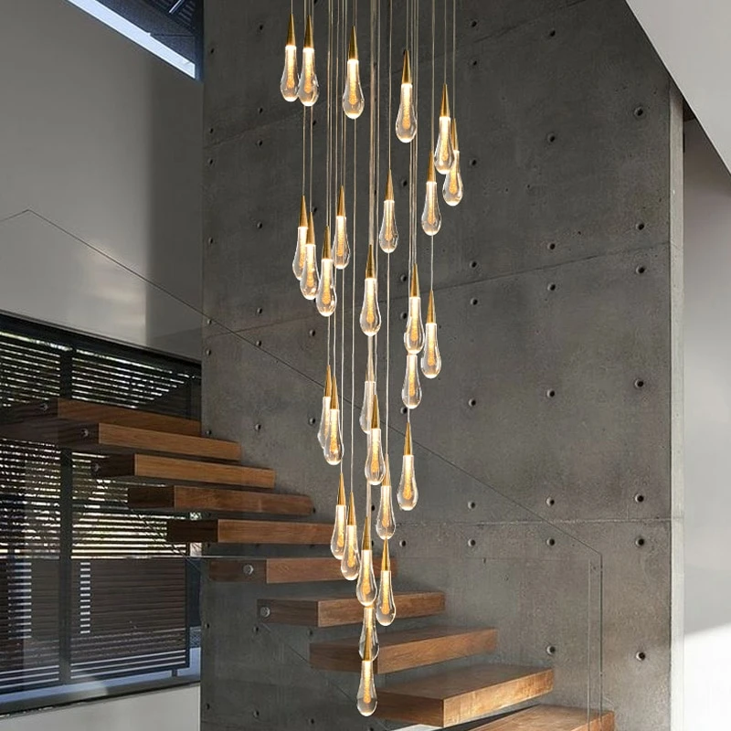 Stairway chandelier