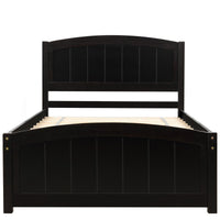Thumbnail for Wood Platform Bed with Headboard | Footboard and Wood Slat Support | Espresso