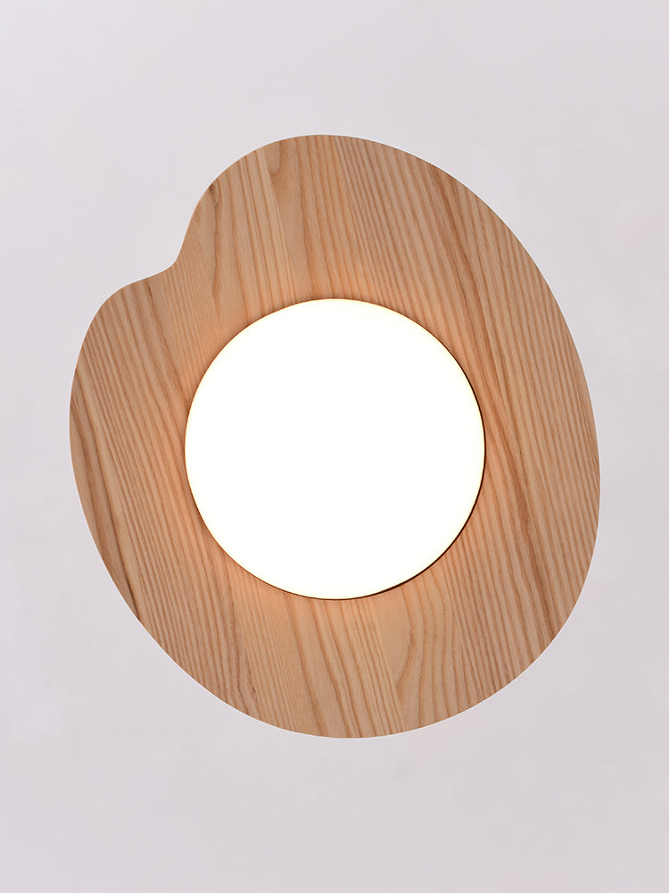 Wooden Lotus Pendant Light