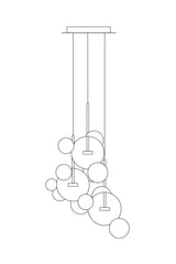 Artistic Glass Ball Chandelier | Modern Cluster LED | Aurorae