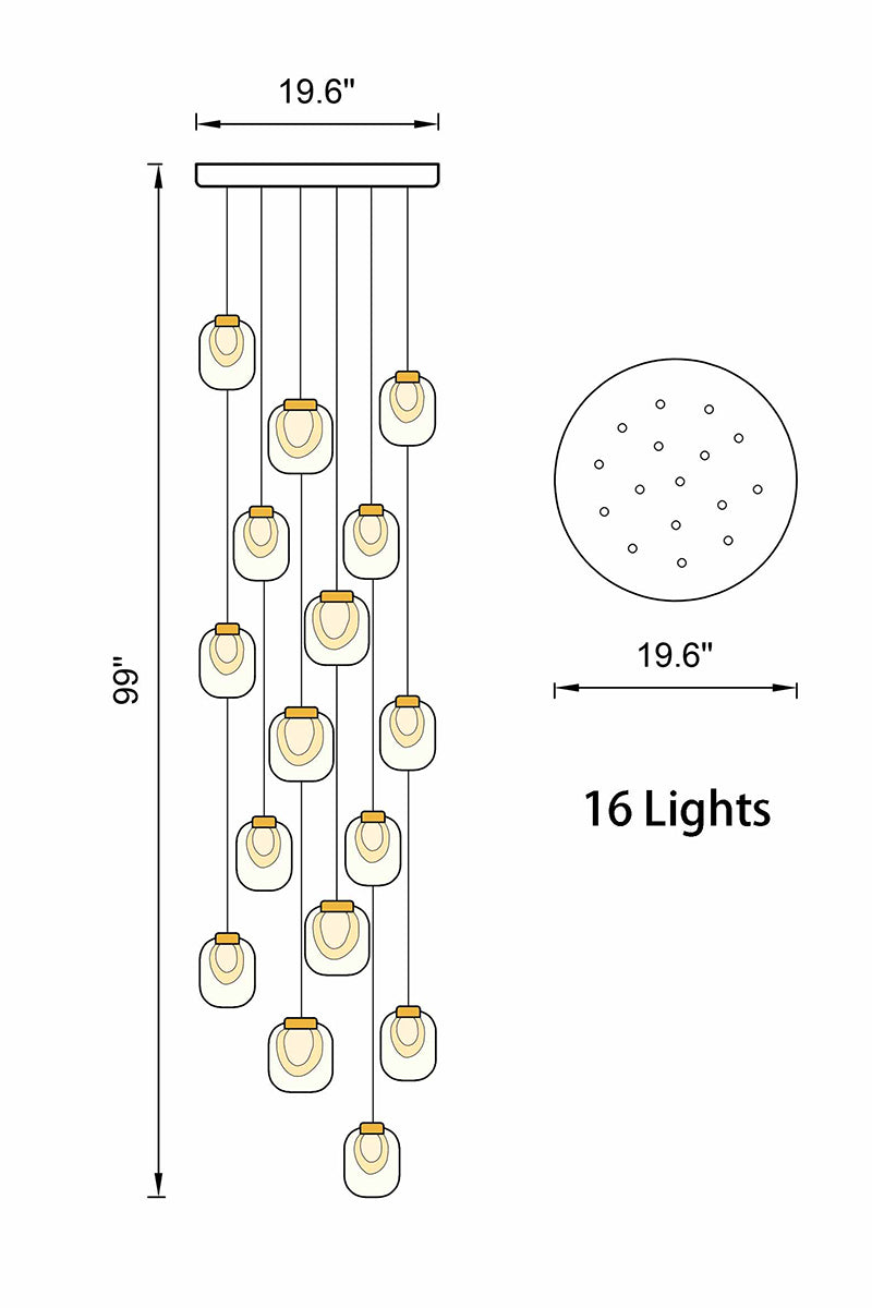 Elegant Leaves Pendant Light | Crystal Glass LED | Aurorae