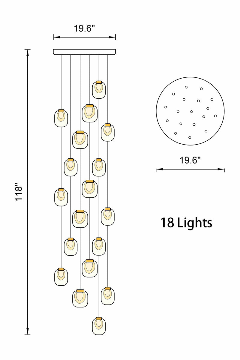 Elegant Leaves Pendant Light | Crystal Glass LED | Aurorae