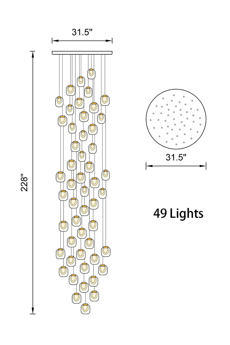 Elegant Leaves Pendant Light | Crystal Glass LED | Aurorae