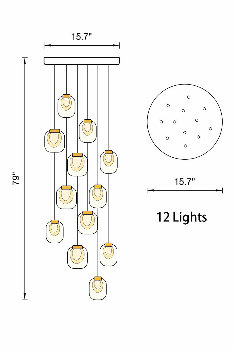 Elegant Leaves Pendant Light | Crystal Glass LED | Aurorae