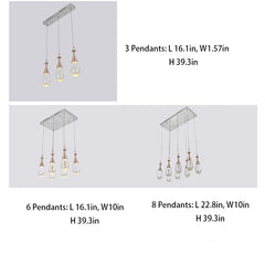 glass pendant lights for kitchen