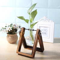 Thumbnail for Wooden Plant Stand with a Glass Vase