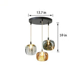 Gorgeous Glass Pendant Light | Organic Chrome LED | Aurorae