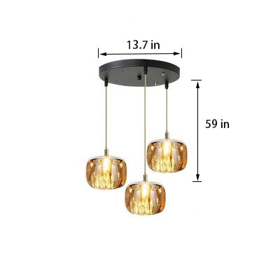 Gorgeous Glass Pendant Light | Organic Chrome LED | Aurorae