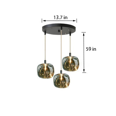 Gorgeous Glass Pendant Light | Organic Chrome LED | Aurorae