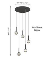 Modern Glass Globe Chandelier | Dimmable LED | Aurorae