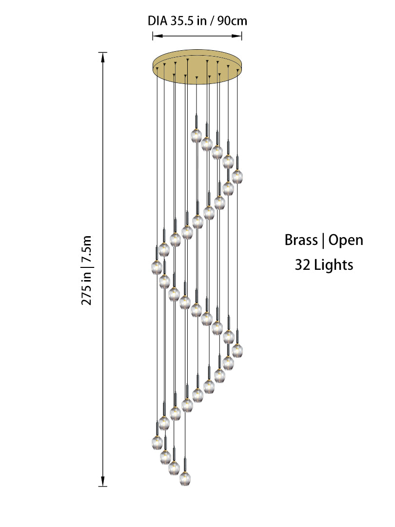 Modern Glass Globe Chandelier | Dimmable LED | Aurorae