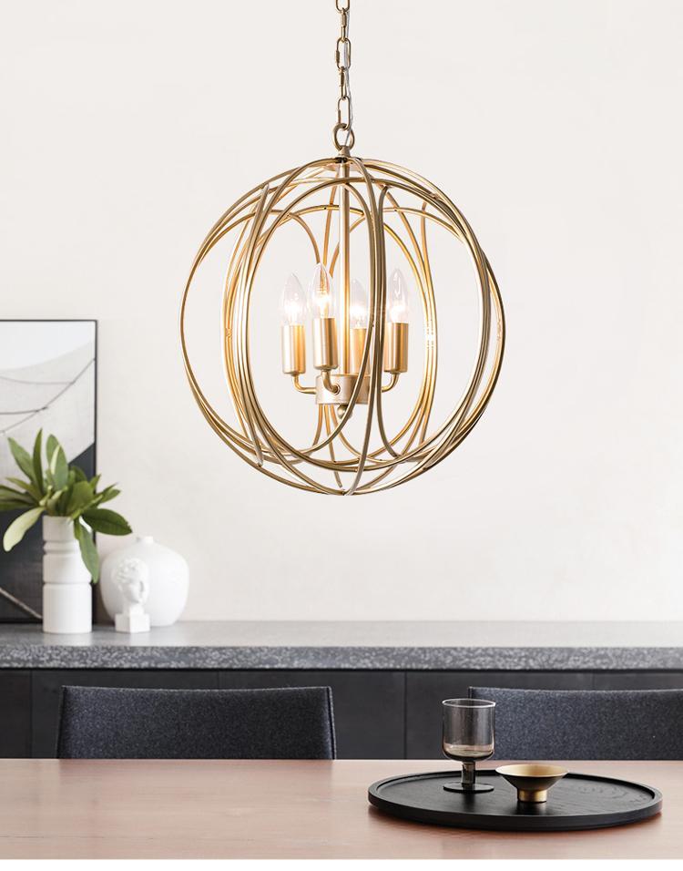 Wrought Iron Cage Pendant | Minimalist Gold | Aurorae