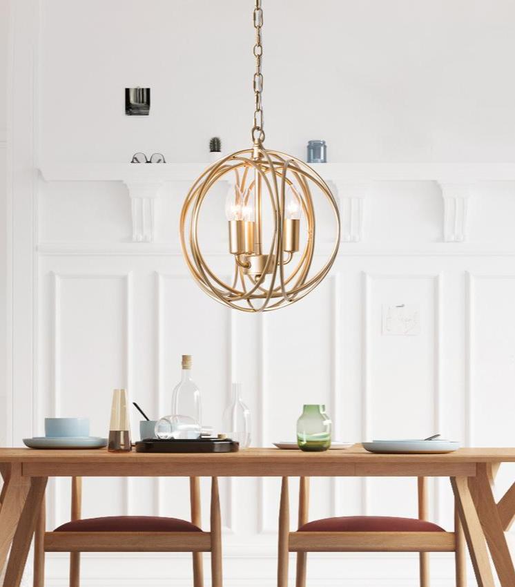 Wrought Iron Cage Pendant | Minimalist Gold | Aurorae