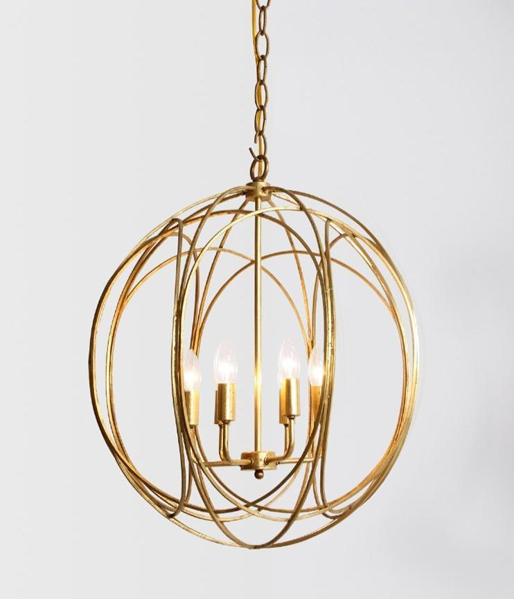 Wrought Iron Cage Pendant | Minimalist Gold | Aurorae