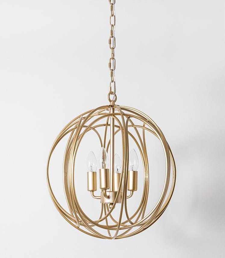 Wrought Iron Cage Pendant | Minimalist Gold | Aurorae