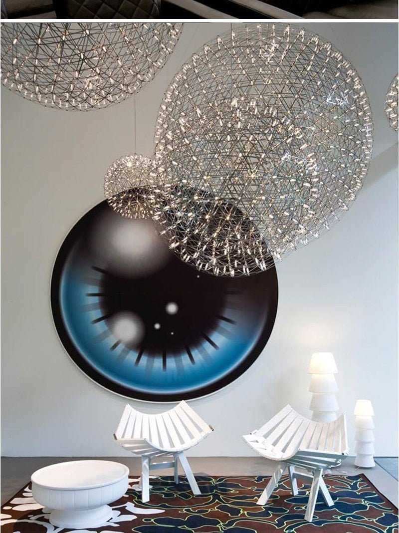 Modern Spark Ball Pendant Light | Stainless Steel LED | Aurorae