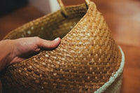 Thumbnail for Foldable Woven Bamboo Storage Basket