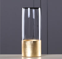 Thumbnail for Gold Foil Figurines Glass Flower Vase