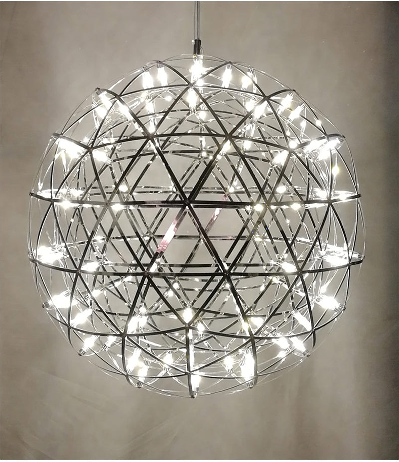 Modern Spark Ball Pendant Light | Stainless Steel LED | Aurorae