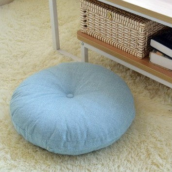Round Shape Cotton Linen Seat Cushion
